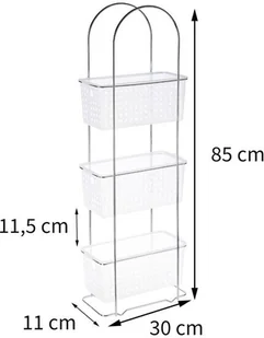 Instant D'o Regał łazienkowy/półki na przybory  INSTANT D'O, 3 poziomy, biało-brązowa - Półki łazienkowe - miniaturka - grafika 6