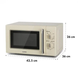 Kuchenka mikrofalowa Klarstein Caroline Kremowy - Kuchenki mikrofalowe - miniaturka - grafika 10