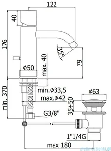 Paffoni Light bateria umywalkowa chrom LIGX071CR | - Baterie umywalkowe - miniaturka - grafika 2