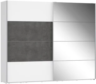 shumee Szafa ubraniowa Biały Beton ciemnoszary - Szafy - miniaturka - grafika 7