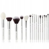 Pędzle do makijażu - Jessup T240 White/silver Zestaw 15 Pędzli - miniaturka - grafika 1