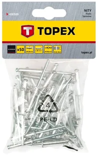 Topex Nity aluminiowe 4,8 x 28mm, 50 sztuk, , 43E509 - Nity - miniaturka - grafika 5