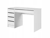 Biurka dla dzieci - Biurko - toaletka biały mat z szufladami 120 x 55 - miniaturka - grafika 1