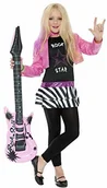 Stroje karnawałowe - Smiffys Spódnica Star Glam dziewcząt kostium bluzie i kurtki, Large, large, czarny 36334L - miniaturka - grafika 1
