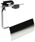 Akcesoria do wc - Bisk Uchwyt na papier Go z klapką chrom 07029 - miniaturka - grafika 1