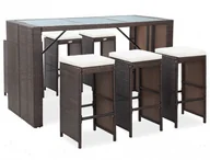 Meble ogrodowe - Zestaw brązowych technorattanowych mebli ogrodowych T1-D12 - miniaturka - grafika 1