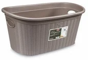 Kosze na bieliznę - Stefanplast Stefan Plast Elegance kosz na pranie, tworzywo sztuczne, taupe, 38 x 58 x 28 cm 30211 - miniaturka - grafika 1