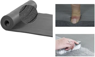 MOVIT SZARA MATA PIANKOWA 183x60x1,0cm DO ĆWICZEŃ GIMNASTYKI FITNESS JOGI 20040611 - Maty do jogi - miniaturka - grafika 6