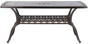 Beliani Stół ogrodowy 102 x 165 cm brązowy LIZZANO 191968 - Stoły ogrodowe - miniaturka - grafika 4