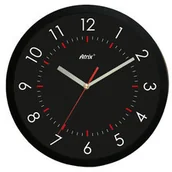 Zegary - Atrix Zegar ścienny czarny Arabic ATE2013NT1 - miniaturka - grafika 1