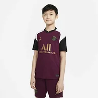 Koszulki sportowe męskie - Nike Koszulka dziecięca uniseks Brt Stad Jersey Ss 3R, trykot dziecięcy różowy Bordeaux/Truly Gold L CK7887 - miniaturka - grafika 1