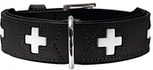 Obroże dla psów - Hunter obroża dla psa Swiss, skóra, 32, czarna - miniaturka - grafika 1