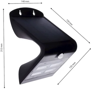 Milagro Czarna Lampka Solarna Butterfly 3,2 W IP65 EKO3874 - Lampy ogrodowe - miniaturka - grafika 8