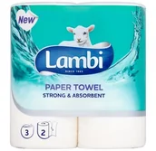 Ręczniki papierowe - Metsa Tissue Ręczniki papierowe Lambi Strong & Absorbent (2 rolki) - miniaturka - grafika 1