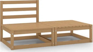 vidaXL 2-cz. zestaw wypoczynkowy do ogrodu, miodowy brąz, sosnowy - Komplety wypoczynkowe - miniaturka - grafika 2