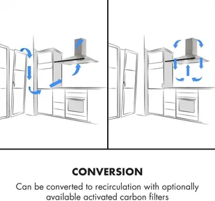 Klarstein Galina 90 Inox (TK15-Galina-90) - Okapy kuchenne - miniaturka - grafika 3