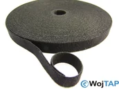 Inne mocowania - Praxa WOJTAP Dwustronna rzepowa BTB szr. 40 mm, 25 metrów czarna BTB40BK-25 - miniaturka - grafika 1