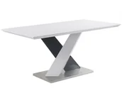 Stoły - Unique Vente Stół do jadalni SALVA - Dla 6 osób - Lakierowane MDF - Biało-czarny - miniaturka - grafika 1