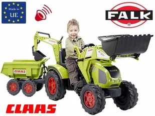 Falk Traktor CLAAS AXOS łyżka przyczepa kopar.3-7 1010W - Jeździki dla dzieci - miniaturka - grafika 3