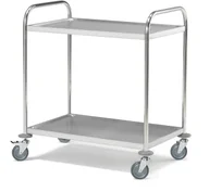 Inne urządzenia handlowo-usługowe - AJ Wózek z dwiema półkami stal nierdzewna 100kg 860x530x940 mm 27004 - miniaturka - grafika 1