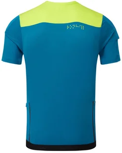 RONHILL RONHILL Koszulka biegowa męska TECH ULTRA 1/2 ZIP TEE niebiesko-żółta - Koszulki sportowe męskie - miniaturka - grafika 2