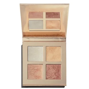 Revolution Makeup Makeup Revolution Face Quad Paleta Rozświetlaczy Incandescent - Bronzery i konturowanie twarzy - miniaturka - grafika 3