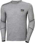 Odzież robocza - Helly Hansen Workwear Męska bluza Lifa Merino crewneck - szara, rozmiar L HH-75106_930-L - miniaturka - grafika 1