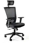 Fotele i krzesła biurowe - Unique Meble Krzesło biurowe obrotowy ERGONIC, ergonomiczne, z zagłówkiem - miniaturka - grafika 1