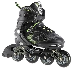 Nils Extreme NA9080 CZARNO/ZIELONE ROZM M (35-38) ŁYŻWOROLKI EXTREME - Rolki - miniaturka - grafika 2
