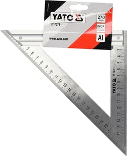 Yato EKIERKA METALOWA 270 MM ZE STOPKĄ Yato YT-70781 YT-70781 - Linijki, ekierki - miniaturka - grafika 3