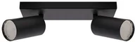 Lampy sufitowe - Ideus Plafon LAMPA sufitowa MANAM 03764 regulowana OPRAWA metalowe tuby reflektorki na listwie okrągłe czarne 03764 - miniaturka - grafika 1