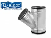 Złącza i kolanka wentylacyjne - Alnor Trójnik wentylacyjny 45° redukcyjny z uszczelką 200x160mm TSVL-45-200-160 - miniaturka - grafika 1