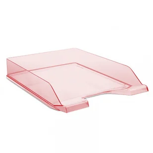 Donau Szuflada na dokumenty transparentna czerwona - Przybory szkolne - miniaturka - grafika 2