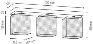 Spotlight Industrialna LAMPA sufitowa NORMAN WOOD 8175360 metalowa OPRAWA druciane klatki loftowy plafon brzoza chrom 8175360 - Lampy sufitowe - miniaturka - grafika 2