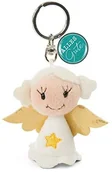 Breloki - NICI NICI 47527 brelok do kluczy gwiazda 7 cm ukochana osoba talizman anioł smycz na klucze, pęk kluczy i łańcuszek na klucze zawieszka z aniołem stróżem, biała/złota 47527 - miniaturka - grafika 1