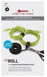 Organizer LABEL THE CABLE Dwustronna taśma z rzepami 25m Czarny PRO1210 - Tuning komputera - akcesoria - miniaturka - grafika 2