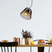 Lampy sufitowe - Näve Lampa wisząca Korie z klatkowym kloszem 1-punktowa - miniaturka - grafika 1