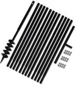 Świdry do ziemi - vidaXL vidaXL Świder glebowy z uchwytem, 100 mm, rurą przedłużającą, 13 m, stal - miniaturka - grafika 1