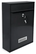 Skrzynki na listy - Relaxdays Designerska skrzynka na listy z metalu czarny 26,5 x 35 x 8,5 cm 10017415 - miniaturka - grafika 1