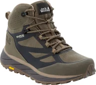 Buty trekkingowe męskie - Jack Wolfskin Terraventure Texapore Mid Shoes Men, brązowy UK 9,5 | EU 44 2022 Trapery turystyczne 4051521-5347-095 - miniaturka - grafika 1