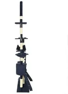 Drapaki dla kotów - GSTORE Drapak dla kota z sizalowymi słupkami 230-250 cm niebieski GS-170621 - miniaturka - grafika 1