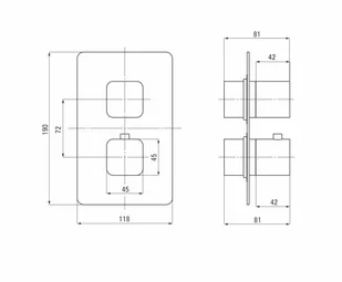 Deante Box bateria wannowo-prysznicowa podtynkowa termostatyczna czarna BXYNECT BXY_NECT - Baterie podtynkowe - miniaturka - grafika 3