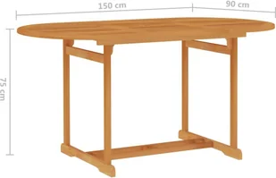 shumee shumee 5 częściowy zestaw mebli ogrodowych lite drewno tekowe - Meble ogrodowe shumee shumee 5 częściowy zestaw mebli ogrodowych lite drewno tekowe - Meble ogrodowe - miniaturka - grafika 13