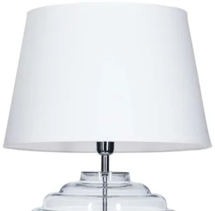 4concepts Stojąca LAMPA stołowa SAINT TROPEZ L215081230 nocna LAMPKA abażurowa do sypialni biała przezroczysta L215081230 - Lampy stojące - miniaturka - grafika 3