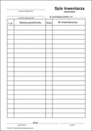 Druki akcydensowe - Firma krajewski Spis inwentarza A5 [Pu/K-372] Pu/K-372 - miniaturka - grafika 1