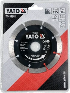 Yato TARCZA DIAMENTOWA 115MM SEGMENTOWA DO BETONU Z WYSOKIM SEGMENTEM YT-59961 ZYSKAJ RABAT 30 ZŁ YT-59961 - Tarcze do pił - miniaturka - grafika 2