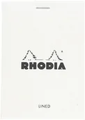 Notesy i bloczki - Rhodia 12201 °C gehefteter notatnik, w kratkę Biały/srebrny, 80 G, 85 X 120 MM, 80 kartek, mikroperforiert, osłona pokrywa biała 12201C - miniaturka - grafika 1