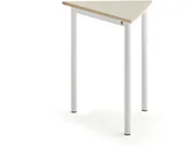 Meble do szkół i przedszkoli - AJ Produkty Biurko BORS TRIANGEL, 700x600x720 mm, brzoza laminat, biały - miniaturka - grafika 1