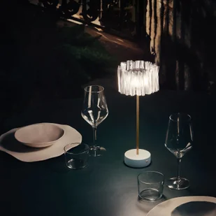 Slamp Accordéon Battery lampa stołowa biała - Lampy stojące - miniaturka - grafika 3