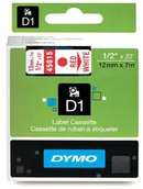 Taśmy do drukarek barwiące - Dymo oryginalny taśma do drukarek etykiet 45015 S0720550 czerwony druk/biał - miniaturka - grafika 1